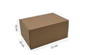 KRAFT CARDBOARD POSTAL BOXES 31X22X15cm SET/10